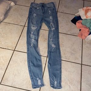 Hollister light blue super skinny jeans
